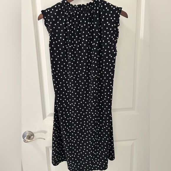 Tommy Hilfiger Black & white polka dot stretch dress size 14 - Picture 3 of 7